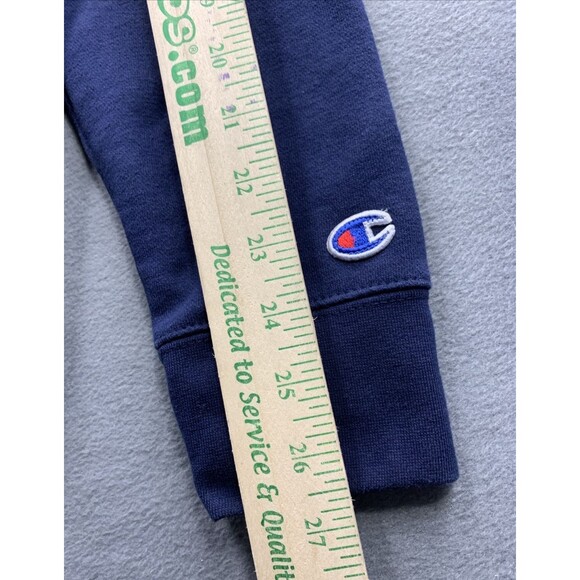 Champion Authentic Athletic Wear Pullover Sweaters Mens Navy Embroidered Medium - Picture 8 of 15